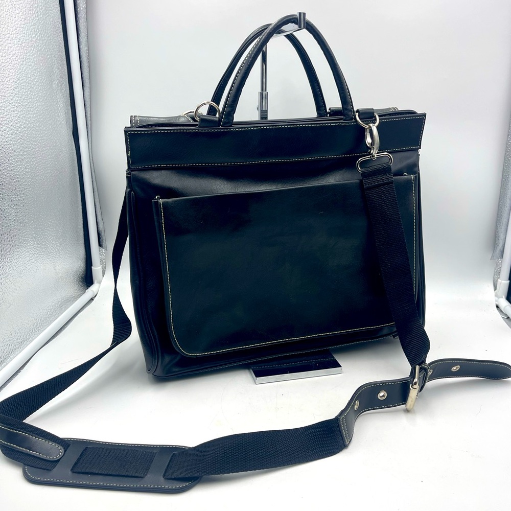 Vintage Bellerose Expandable Satchel Messenger Briefcase Cross-Body Bag w/ Strap - Picture 4 of 16